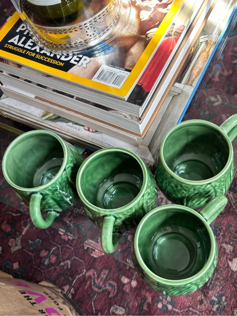 Set of 4 Sur La Table Cabbageware Mugs – Made in Portugal - Picture 2 of 6